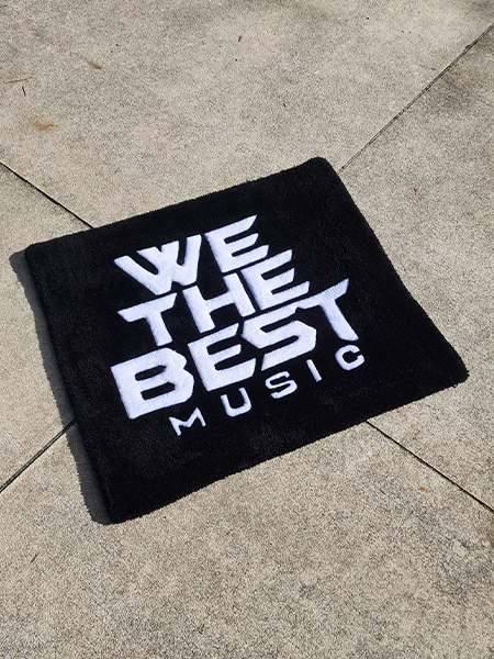 Custom logo rug created for a music brand